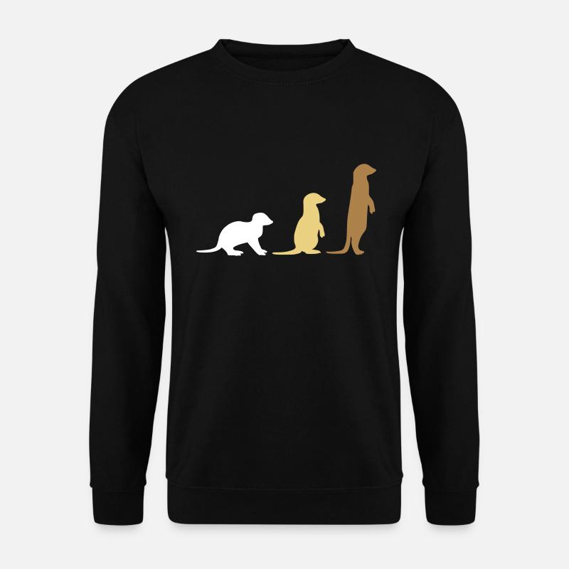 Erdmännchen drei vektor - Unisex Pullover - Schwarz