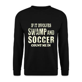 Soccer des marais - Sweat-shirt Unisexe - noir - Devant - Alina (178cm) & Michal (187cm)