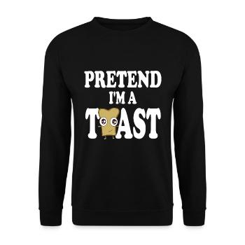 Pretend i'm a Toast - Unisex Sweatshirt - black - Front - Alina (178cm) & Michal (187cm)