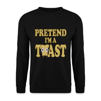Pretend i'm a Toast - Unisex Sweatshirt - black - Front - Alina (178cm) & Michal (187cm)