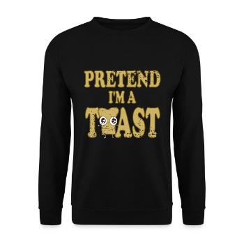 Pretend i'm a Toast - Unisex Sweatshirt - black - Front - Alina (178cm) & Michal (187cm)