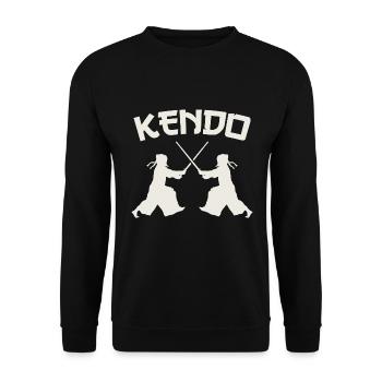 Kendo Kenjutsu Japan Sword Art martial japonais - Sweat-shirt Unisexe - noir - Devant - Alina (178cm) & Michal (187cm)