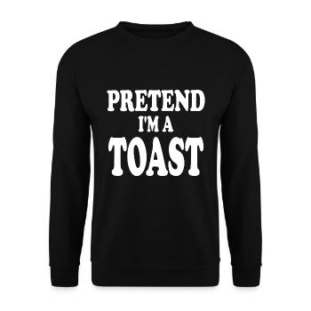 Pretend i'm a Toast - Unisex Sweatshirt - black - Front - Alina (178cm) & Michal (187cm)