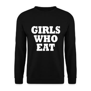 Girls who eat - Unisex Pullover - Schwarz - Vorne - Alina (178cm) & Michal (187cm)