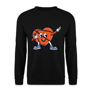 Basketball basketball players - Unisex Sweatshirt - black - Front - Alina (178cm) & Michal (187cm)