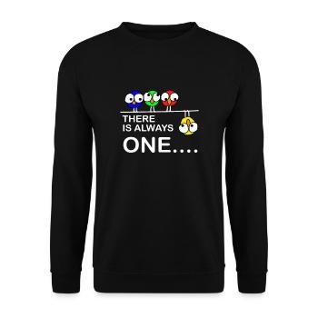 Oiseau Rebel Drôle Unique Spécial BD - Sweat-shirt Unisexe - noir - Devant - Alina (178cm) & Michal (187cm)