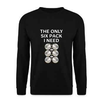 Beer Cans Six Pack DrinkIng Abdominal Muscles Party - Unisex Sweatshirt - black - Front - Alina (178cm) & Michal (187cm)