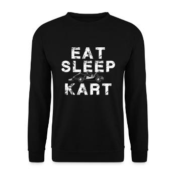 Go Kart Go kart karting Eat Sleep Kart - Unisex Sweatshirt - black - Front - Alina (178cm) & Michal (187cm)