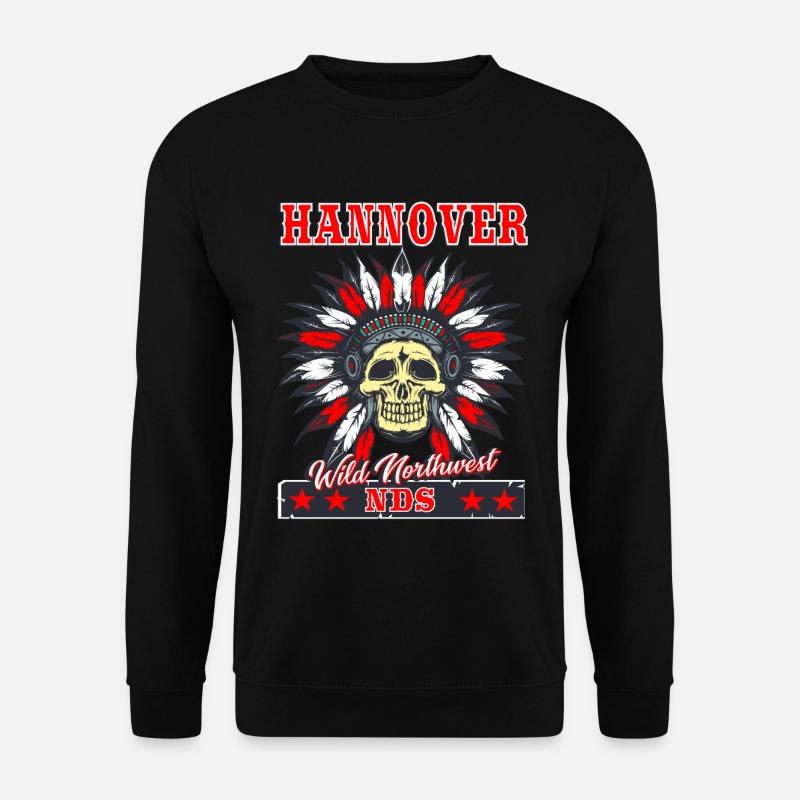 Hannover Niedersachsen T Shirtim Wildwest Design - Unisex Pullover - Schwarz