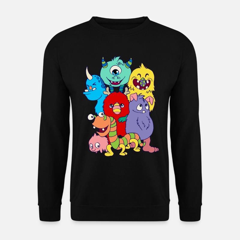 Geschenkidee Monster Design Geburtstag Halloween - Unisex Pullover - Schwarz
