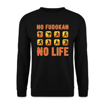 No Fudokan no Life le T-shirt de karaté cool - Sweat-shirt Unisexe - noir - Devant - Alina (178cm) & Michal (187cm)