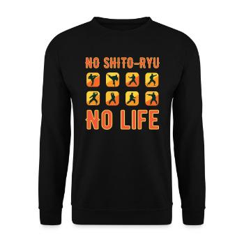 No Shito-Ryu no Life T-Shirt - Unisex Pullover - Schwarz - Vorne - Alina (178cm) & Michal (187cm)