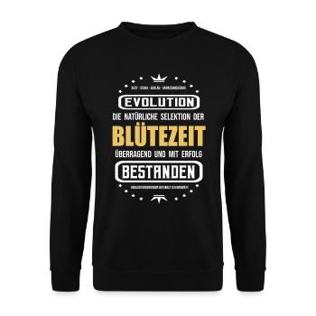 Blütezeit mit Erfolg bestanden T-Shirt - Unisex Pullover - Schwarz - Vorne - Alina (178cm) & Michal (187cm)
