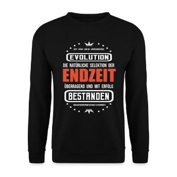 E-Zeit mit Erfolg überstanden - Zombie Apokalypse - Unisex Pullover - Schwarz - Vorne - Alina (178cm) & Michal (187cm)