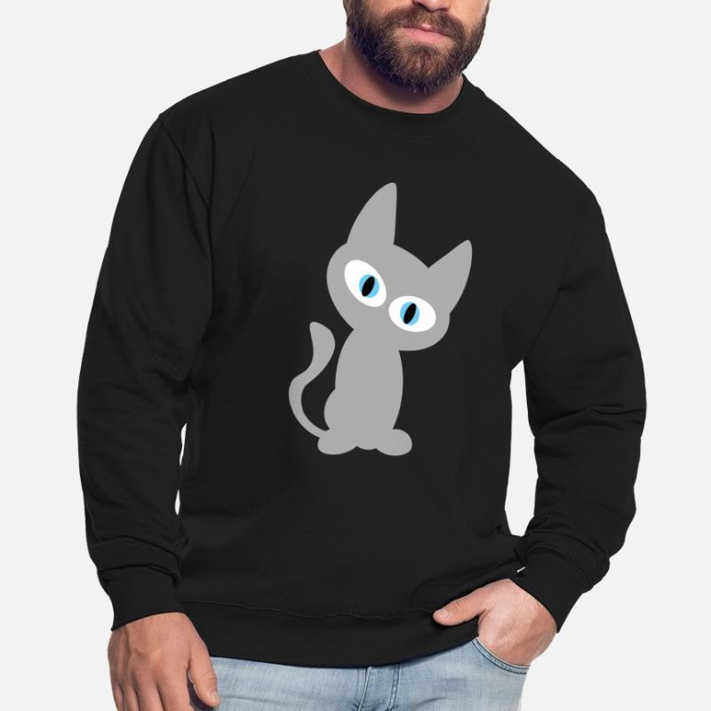 Graue Katze oder Kater als cooles Katzen Design Unisex Pullover