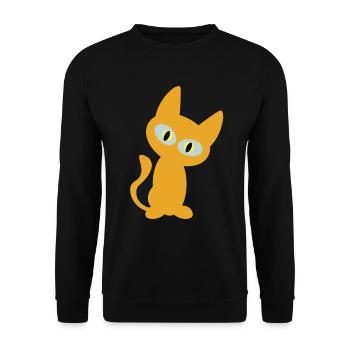 Orange cat design for the fan of the cat - hangover - Unisex Sweatshirt - black - Front - Alina (178cm) & Michal (187cm)
