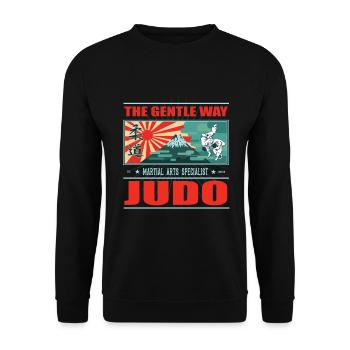 Cool Judo the Gentle Way - Japan Design - Sweat-shirt Unisexe - noir - Devant - Alina (178cm) & Michal (187cm)