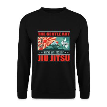 cool Jiu Jitsu - Japon Design - Sweat-shirt Unisexe - noir - Devant - Alina (178cm) & Michal (187cm)