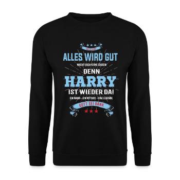 tout ira bien parce que Harry Is There T-Shirt - Sweat-shirt Unisexe - noir - Devant - Alina (178cm) & Michal (187cm)
