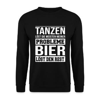 Tanzen löst die meisten meiner Probleme - Unisex Pullover - Schwarz - Vorne - Alina (178cm) & Michal (187cm)