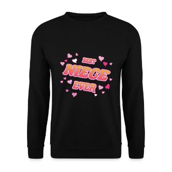 Meilleure nièce de tous les temps - beste Nichte der Welt - Sweat-shirt Unisexe - noir - Devant - Alina (178cm) & Michal (187cm)