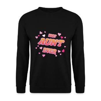 Best Aunt Ever, beste Tante für immer Design - Unisex Pullover - Schwarz - Vorne - Alina (178cm) & Michal (187cm)