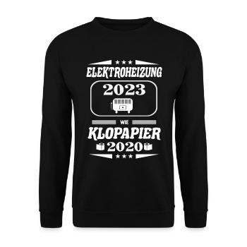 Elektroheizung 2023 - Unisex Pullover - Schwarz - Vorne - Alina (178cm) & Michal (187cm)