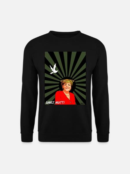 Danke Mutti Oliv Schwarz - Unisex Pullover - Schwarz