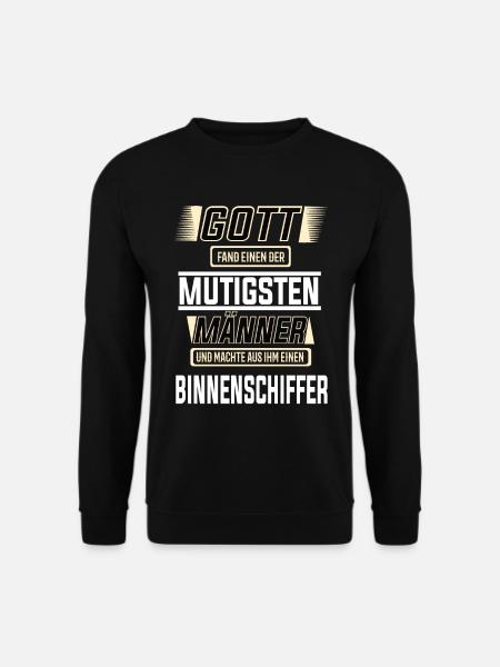Binnenschiffer, einer der mutigsten Männer - Unisex Pullover - Schwarz