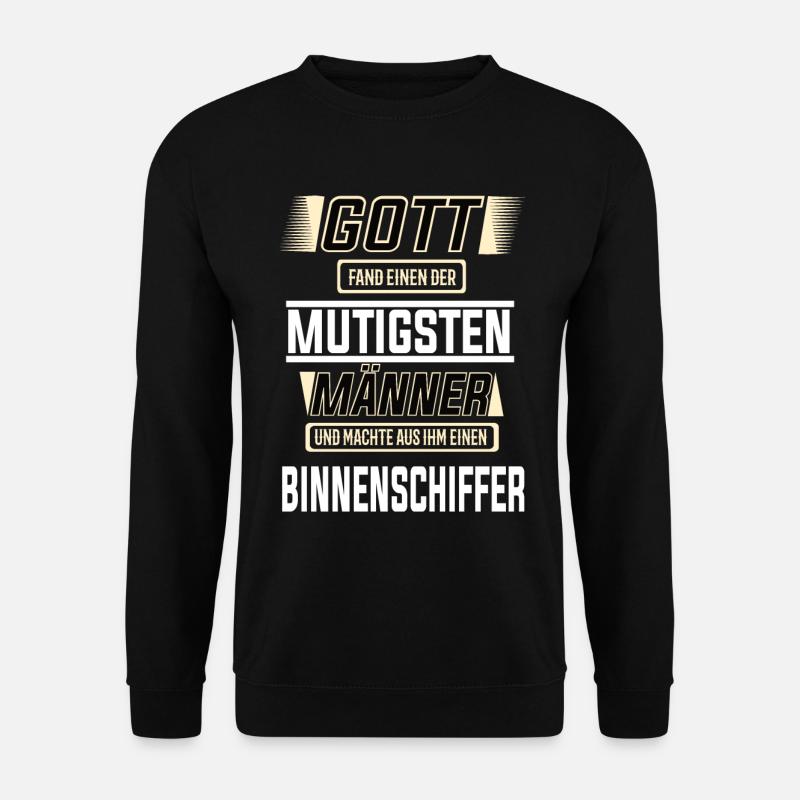 Binnenschiffer, einer der mutigsten Männer - Unisex Pullover - Schwarz