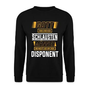 Disponent einer der schlausten Männer der Welt - Unisex Pullover - Schwarz - Vorne - Alina (178cm) & Michal (187cm)