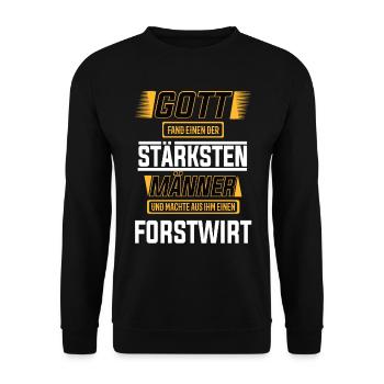 Forstwirt einer der stärksten Männer der Welt - Unisex Pullover - Schwarz - Vorne - Alina (178cm) & Michal (187cm)