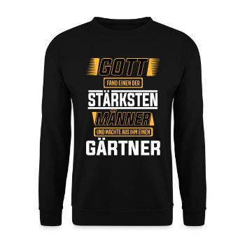 Gärtner einer der stärksten Männer der Welt - Unisex Pullover - Schwarz - Vorne - Alina (178cm) & Michal (187cm)