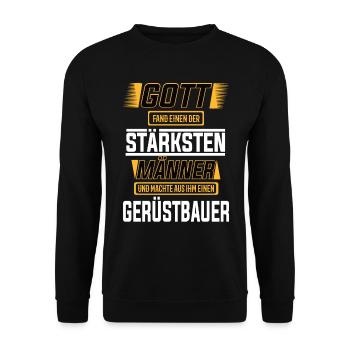 Gerüstbauer, einer der Stärksten Männer der Welt - Unisex Pullover - Schwarz - Vorne - Alina (178cm) & Michal (187cm)