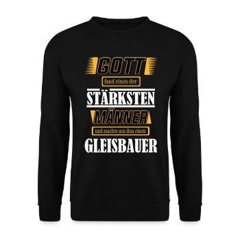Gleisbauer, einer der stärksten Männer der Welt - Unisex Pullover - Schwarz - Vorne - Alina (178cm) & Michal (187cm)