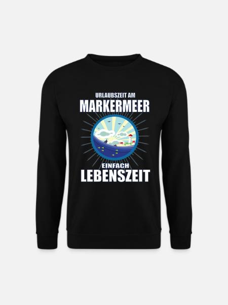 Urlaubzeit am Markermeer - See in den Niederlanden - Unisex Pullover - Schwarz