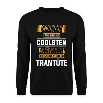Trantüte, einer der coolsten Männer der Welt - Unisex Pullover - Schwarz - Vorne - Alina (178cm) & Michal (187cm)