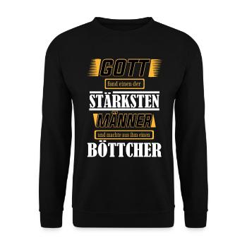 Böttcher, einer der stärksten Männer der Welt - Unisex Pullover - Schwarz - Vorne - Alina (178cm) & Michal (187cm)
