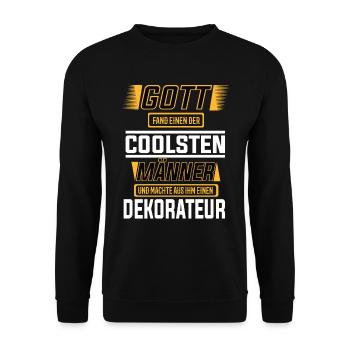 Dekorateur, einer der coolsten Männer der Welt - Unisex Pullover - Schwarz - Vorne - Alina (178cm) & Michal (187cm)