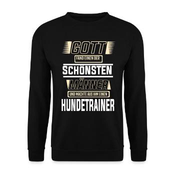 Hundetrainer, einer der schönsten Männer der Welt - Unisex Pullover - Schwarz - Vorne - Alina (178cm) & Michal (187cm)