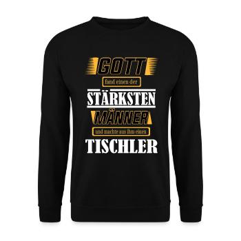 Tischler, einer der stärksten Männer der Welt - Unisex Pullover - Schwarz - Vorne - Alina (178cm) & Michal (187cm)