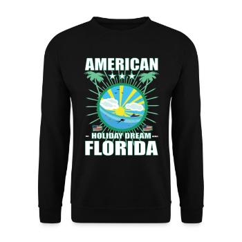 American Holiday Dream FLorida - Sunset State - Unisex Pullover - Schwarz - Vorne - Alina (178cm) & Michal (187cm)