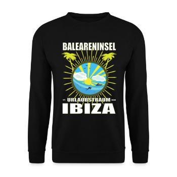 Balearic Island Holiday Dream Ibiza - Unisex Sweatshirt - black - Front - Alina (178cm) & Michal (187cm)