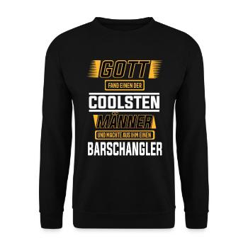 Barschangler einer der coolsten Männer der Welt - Unisex Pullover - Schwarz - Vorne - Alina (178cm) & Michal (187cm)