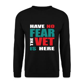 N’ayez pas peur que le vétérinaire soit là Tenue - Sweat-shirt Unisexe - noir - Devant - Alina (178cm) & Michal (187cm)