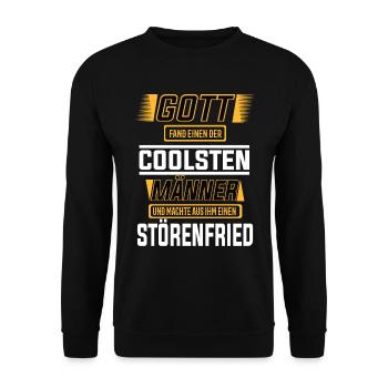 Störenfried einer der coolsten Männer der Welt - Unisex Pullover - Schwarz - Vorne - Alina (178cm) & Michal (187cm)