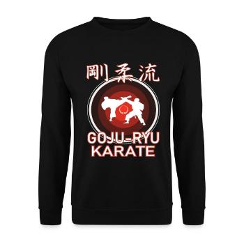 Das coolle Goju-ryu Karate Kampfsport Outfit, - Unisex Pullover - Schwarz - Vorne - Alina (178cm) & Michal (187cm)