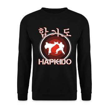 Hapkido Kanji Design pour le Hapkidoin - Sweat-shirt Unisexe - noir - Devant - Alina (178cm) & Michal (187cm)