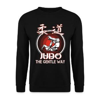 The Cool Judo The Gentle Way Outfit - Unisex Sweatshirt - black - Front - Alina (178cm) & Michal (187cm)