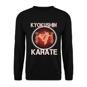 Kyokushin Karate Kanji Outfit - Unisex Sweatshirt - black - Front - Alina (178cm) & Michal (187cm)
